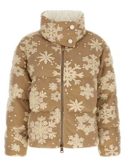 Herno Snowflake Down Jacket In Brown