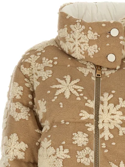 Herno Snowflake Down Jacket In Brown