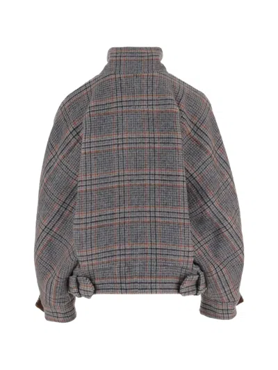 CHECK-PATTERN JACKET