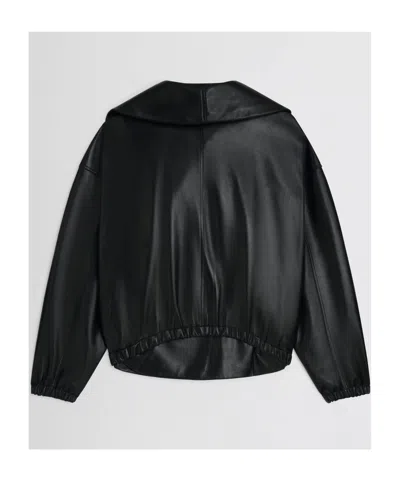 Phoebe Philo Moon Pilot Leather Jacket In Black