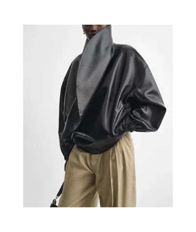 Phoebe Philo Moon Pilot Leather Jacket In Black