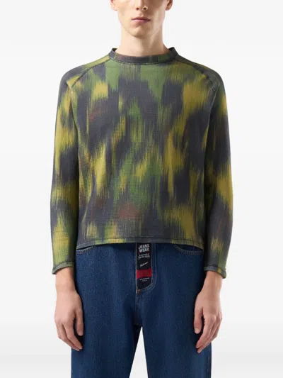 Gcds Camouflage-pattern Long-sleeve T-shirt In Multi