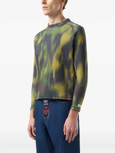 Gcds Camouflage-pattern Long-sleeve T-shirt In Multi