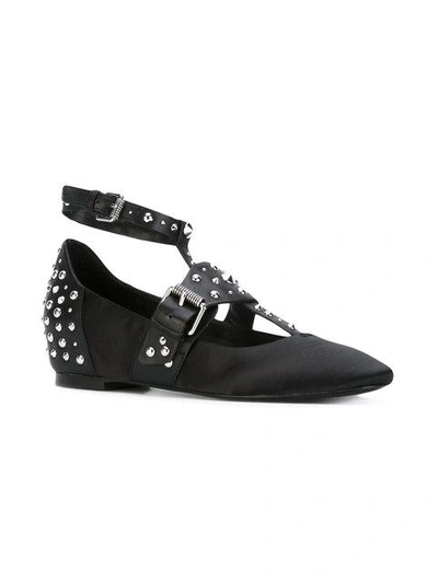 Shop Ash 'iggy' Ballerina Shoes In Black