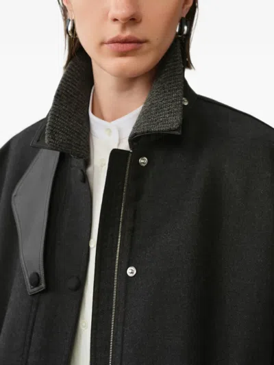 Less Wool Oversized Coat In Black