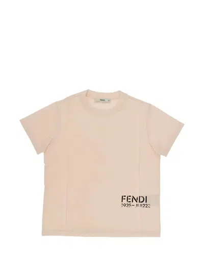 Fendi Jersey T-shirt In Pink