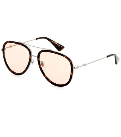 Shop Gucci Exclusive To Mytheresa.com - Aviator Sunglasses In Brown