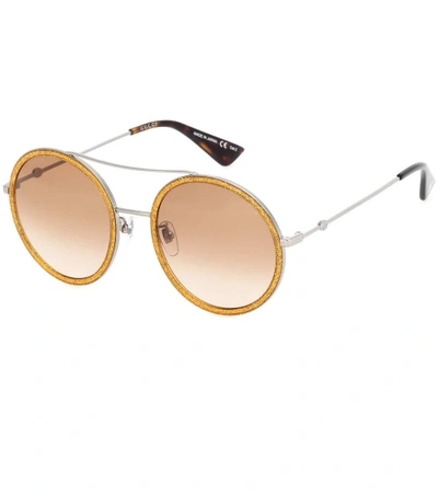 Shop Gucci Exclusive To Mytheresa.com - Round Sunglasses In Gold