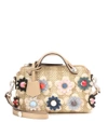 FENDI By The Way Mini embellished raffia shoulder bag