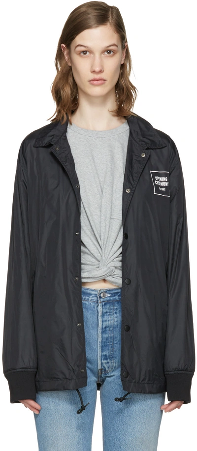 Opening Ceremony Signature Coach Jacket In 001 Black | ModeSens