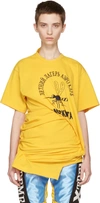 JUNYA WATANABE Yellow Ruched Side T-Shirt