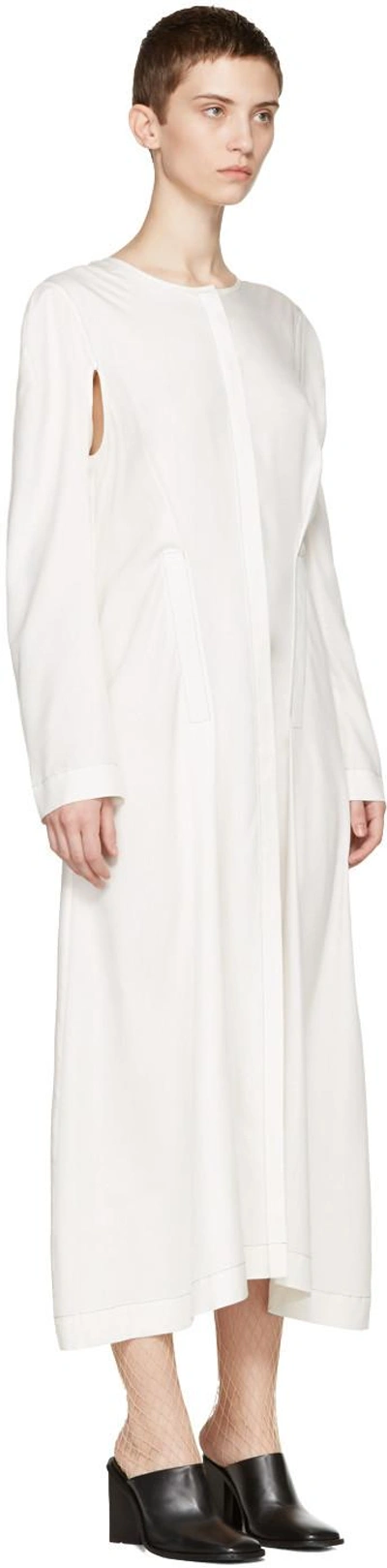 Shop Eckhaus Latta Off-white Duster Dress