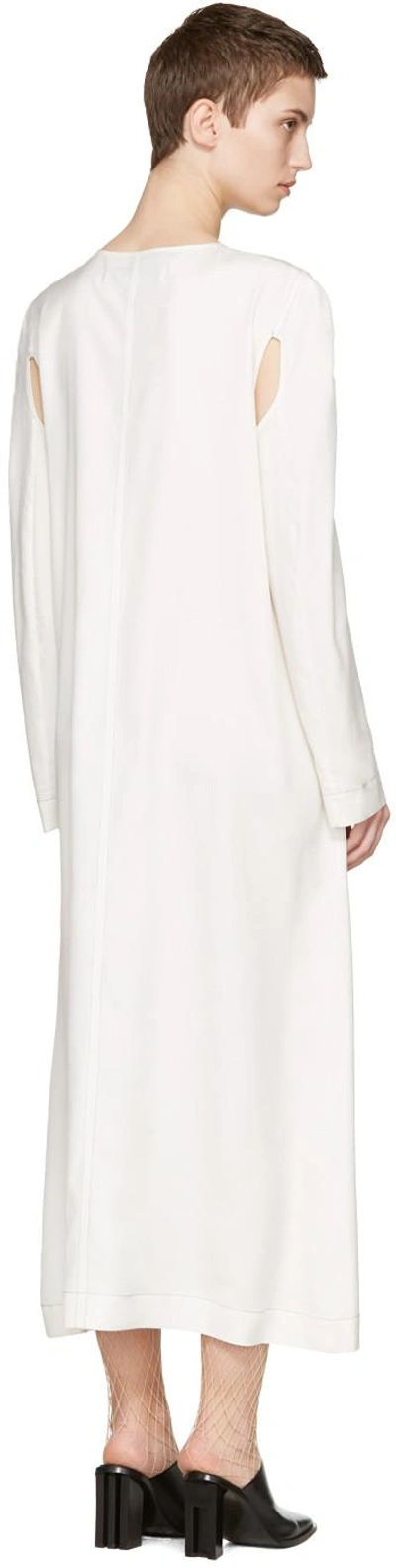 Shop Eckhaus Latta Off-white Duster Dress