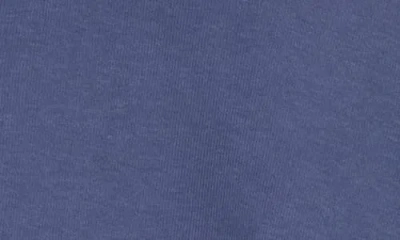 Yogalicious Rib Panel Quarter Zip Terry Pullover In Blue