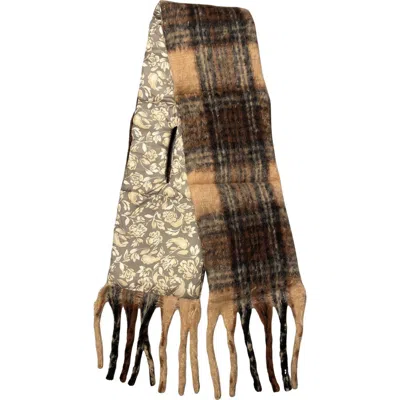 Nicole Miller Reversible Quilted Pull Through Scarf In Multi