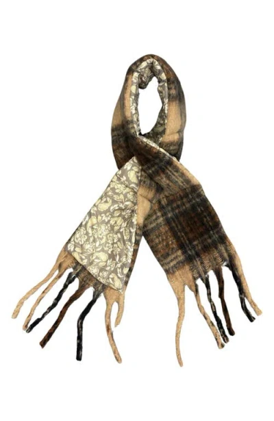 Nicole Miller Reversible Quilted Pull Through Scarf In Multi
