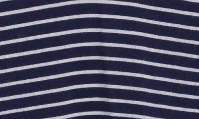 West K Striped Brushed Raglan Sleeve Pullover In Blue