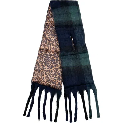 Nicole Miller Reversible Quilted Pull Through Scarf In Multi