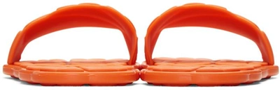 Shop Miu Miu Orange Rubber Pool Slide Sandals