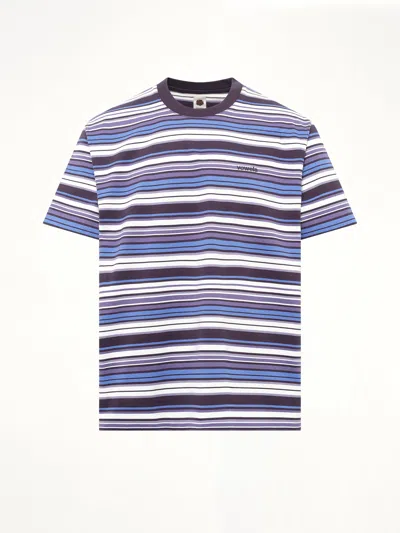 Vowels Stripe-pattern T-shirt In Blue