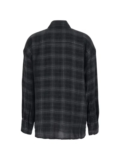 Rame Check-pattern Shirt In Black