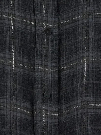 Rame Check-pattern Shirt In Black