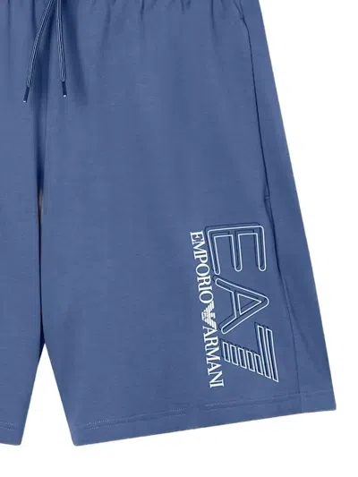 Ea7 Logo-print Drawstring Shorts In Multi