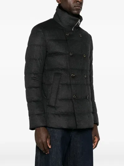 Montecore Double-breasted Quilted Jacket In Black