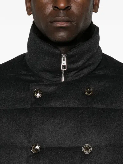 Montecore Double-breasted Quilted Jacket In Black