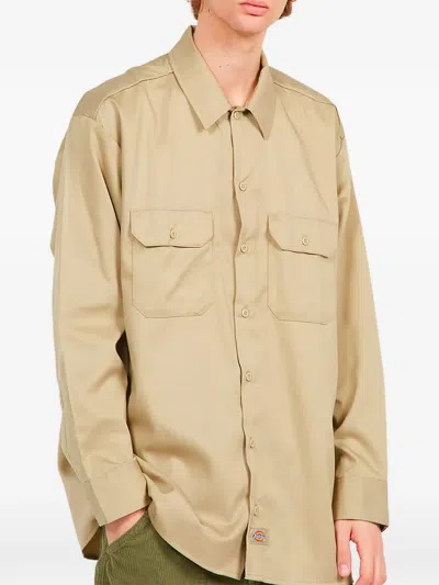 Dickies Button-up Patch-pocket Shirt In Multi
