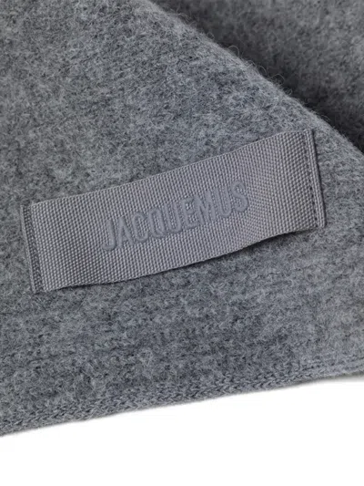 Jacquemus Le Chale Triangular Scarf In Gray