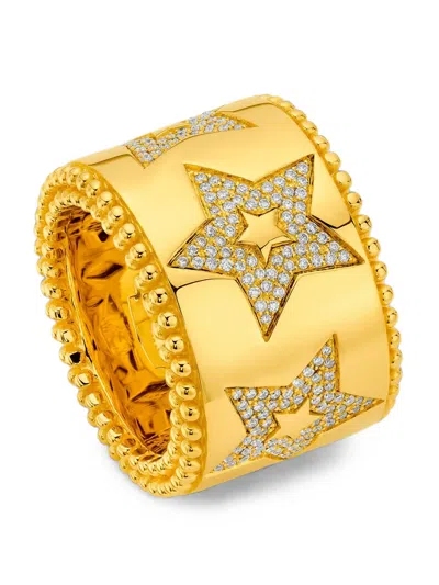 Buddha Mama Stern-ring Mit Diamant In Gold