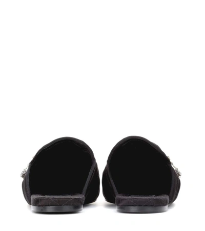 Shop Gucci Verzierte Slippers In Black