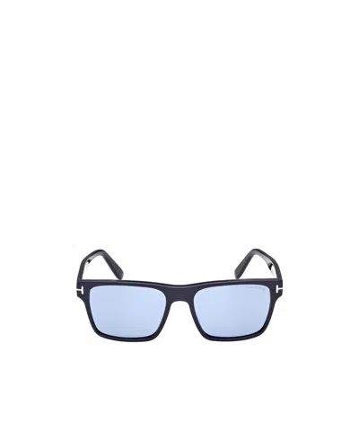 Tom Ford Rectangle-frame Sunglasses In Blue