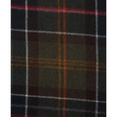 Barbour Check-pattern Fringed Cape In Black