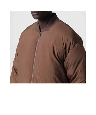 Studio Nicholson Zip-up Down Jacket In Brown