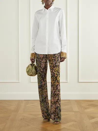 Dries Van Noten Elasticated Jacquard Pants In Multi