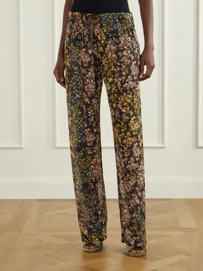 Dries Van Noten Elasticated Jacquard Pants In Multi