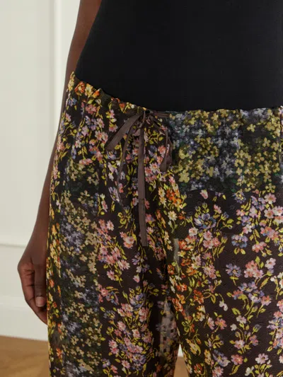 Dries Van Noten Elasticated Jacquard Pants In Multi