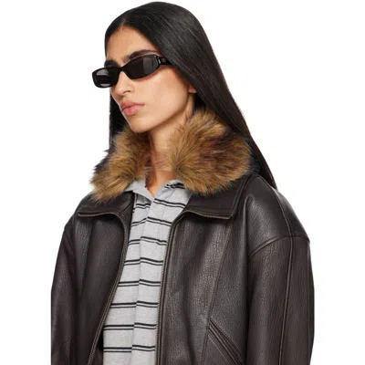 Balenciaga Eyewear Rectangular Frame Sunglasses In Brown