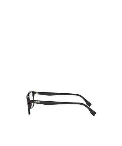 Fendi Eyewear Rectangular Frame Glasses In Black