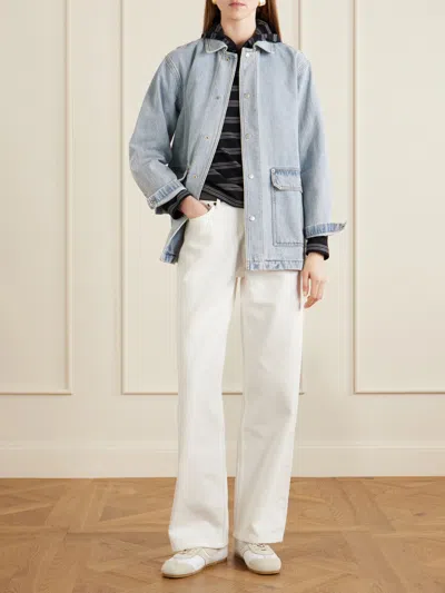 Still Here Denim Barn Jacket In Blue