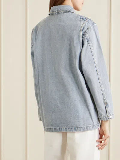 Still Here Denim Barn Jacket In Blue