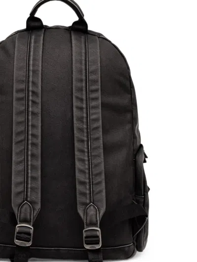 Blauer Logo-patch Zip-around Backpack In Black