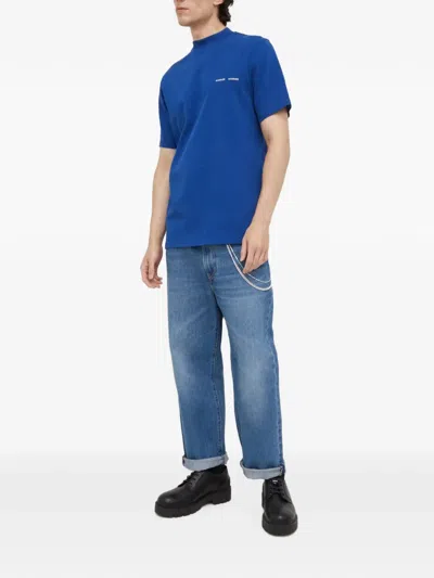Samsoe & Samsoe Logo T-shirt In Blue
