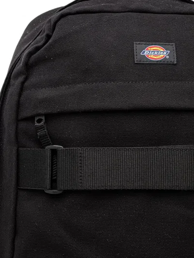 Dickies Logo-patch Buckled-strap Backpack In Black
