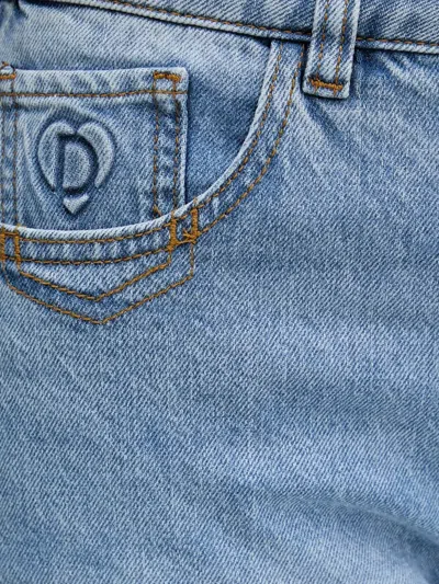 Desigual Patchwork Jeans In Blue