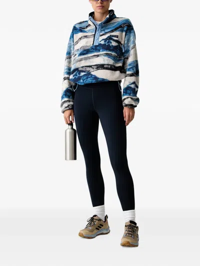 Columbia Mountain-print Fleece Sweatshirt In Blue