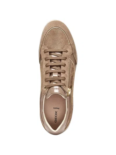 Geox Side-zip Panelled Sneakers In Brown