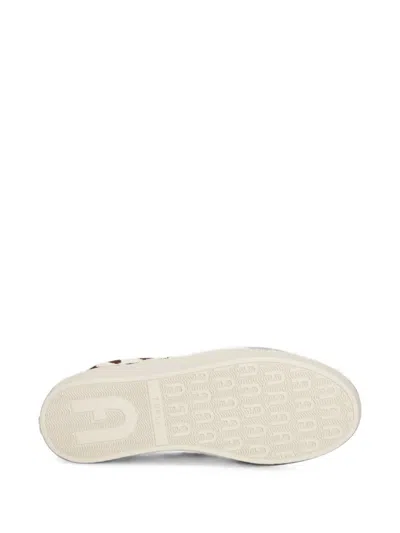 Furla Cow-print Platform Sneakers In Neutral